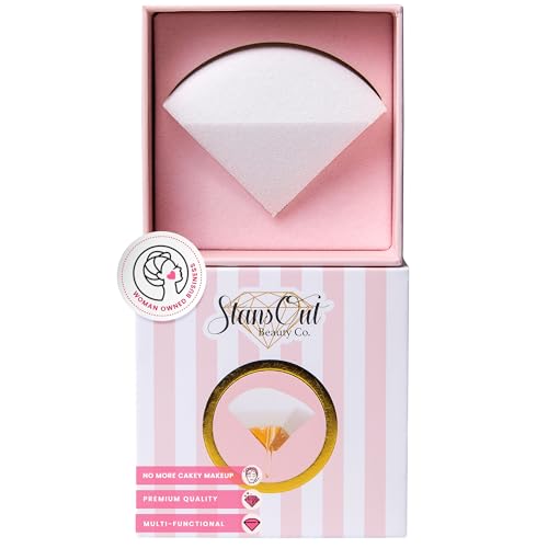 StansOut Memory Foam Makeup Sponge – No-Water-Needed Blender for Liquid, Cream & Powder Foundation – Airbrush Finish, Flawless Application