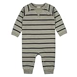 Gerber Baby Boys 2-Pack Long Leg Romper, Green, 3-6 Months