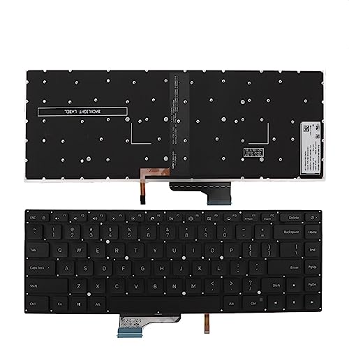 Laptop Replacement US Keyboard Compatible with xiaomi Pro air 15.6 Black (Without Frame, Backlit WIN8