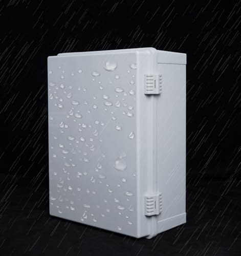 Nisorpa Waterproof Electrical Junction Box, 16”x12”x6.8” Large Capacity Wall-Mounted IP66 ABS Water Resistant Outdoor Junction Box Enclosure with Internal Mounting Panel White