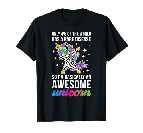 Rare Disease Day For Proud Rare Disease Fighters Unicorn Rare Disease Awareness T-Shirt - Women's Black Small Classic Fit Short Sleeve Crew Neck T-Shirt