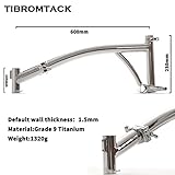 Main Frame for Brompton Titanium Folding Bike 16 Inches Handmade Gr9 Ti Parts Explore Lightweight Transformation (TITANIUM COLOR)