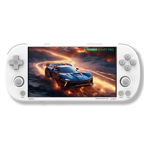 Levhorzn Trimui Smart Pro Handheld Game Console, Preinstalled Emulator Gaming System with 256GB TF Card - White [Linux]