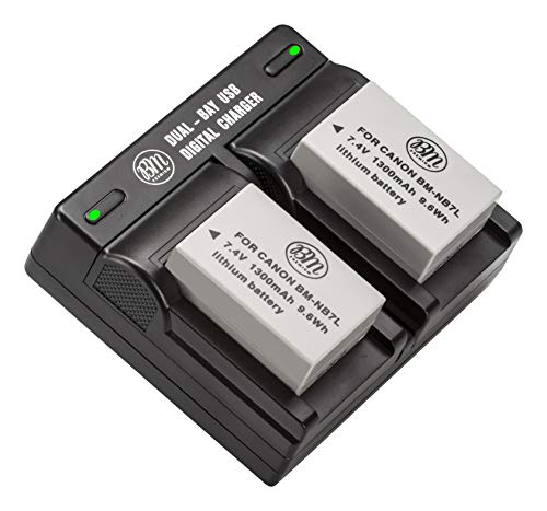 BM Premium 2-Pack of NB-7L Batteries and Dual Battery Charger Kit for Canon PowerShot G10, G11, G12, SX30 is Digital Cameras