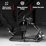 Dardoo Racing Simulator Cockpit Frame with Black Seat Fits for Logitech/Thrustmaster/Fanatec G27 G29 G920 G923, Adjustable Racing Wheel Stand, Not Included Wheel, Pedal and Handbrake