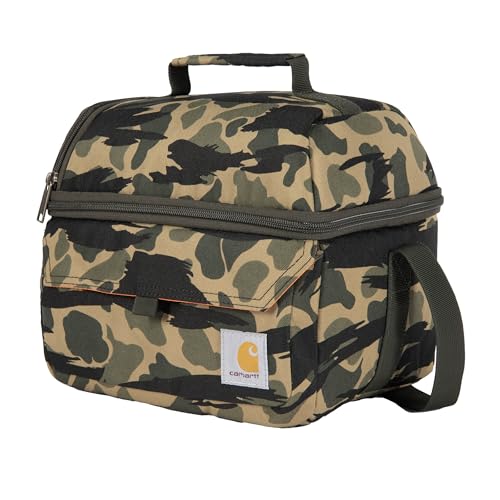 Carhartt 12 Can Two Compartment Lunch Box | Durable, Fully-Insulated Lunch Bag for Women & Men, Duck Blind Case, Large Lunchbox (Blind Duck Camo)