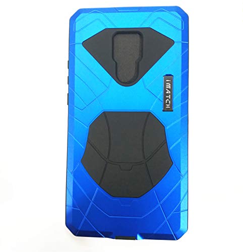 DAYJOY Aluminum case Compatible with Huawei Mate 20 X,Premium Metal +Silicone Material Extreme Shockproof dirtproof Snowproof Heavy Duty Armor Shield Sturdy Hybrid Case Cover with Kickstand (Blue)
