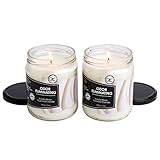 Vanilla Two Pack Odor Eliminating Highly Fragranced Candle - Eliminates 95% of Pet, Smoke, Food, and Other Smells Quickly - Up to 80 Hour Burn time - 12 Ounce Premium Soy Blend