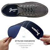 Jousen Men's Sneakers Classic Retro Casual Shoes for Men Breathable Business Dress Sneaker (A81Q07 Grey 10)