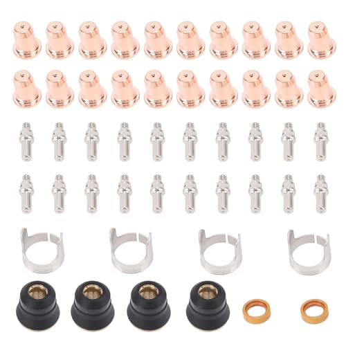 50Pcs Tip Electrode Kit for CUT-55DS Pro CUT-65DS Cutter Gun Consumables Set Supplies with Brass, Zinc Alloy Stainless Steel for Replacement Parts, Suitable for IPT40 Tip Electrode