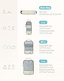 BAGSMART 6 Set Compression Packing Cubes for Travel, Lightweight Vacation Travel Essentials, Travel Accessories for Suitcase Organizer Bags Set, Durable Luggage Organizer Travel Bags