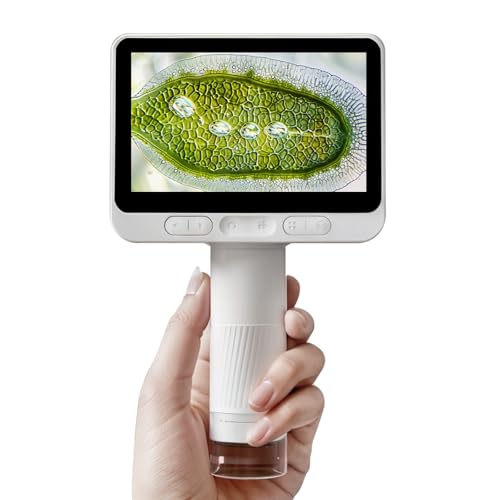 BEAVERLAB Finder Digital Microscope with 4 Inch Screen, 1080P HD 1600X Kids Portable Handheld Microscope with 8G Card for Scientific Experiment