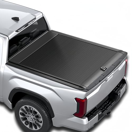 Retractable Truck Bed Tonneau Cover Compatible with 2022 2023 2024 2025 Toyota Tundra (5.6' /66.7") Retractable Hard Truck Bed Cover Password Lock