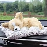 Car Dash Decoration, Car Interior Dashboard Ornaments, Cute Simulation Plush Dogs for Auto Accessories(Panda Large)