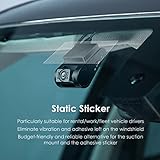 VIOFO 4 x Transparent Plastic Static Windshield Sticker, Compatible with All Dashcam mounts, zero damage, Aftermarket Window Tint Friendly