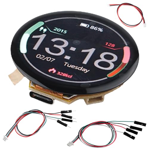 DIYmalls 1.28 inch ESP32-C3 IPS Round Display ESP32-2424S012C-I Capacitive Touchscreen 240x240 TFT LCD Module ESP32-C3 Development Board for Arduino IDE