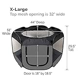 Furhaven Portable Dog Playpen Cat Tent, Pet playground/kennel foldable indoor outdoor zippered puppy crate - Gray, Extra Large