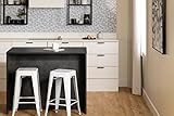 South Shore Myro Kitchen Island, Faux Black Stone and White