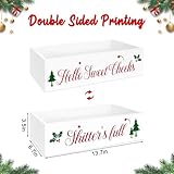 Funny Christmas Bathroom Decor Wooden Storage Box Farmhouse Christmas Decor Toilet Paper Holder Holiday Toilet Paper Holder with Xmas Tree for Bathroom Toilet Tank Organizer Storage Box Xmas Gift