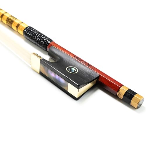 Pernambuco Violin Bow 4/4 Size 810V Concert Level Straight Stick Great Balanced Ebony Frog 4 4 Full Sweet Sound Natural Horse Hair Fast Response