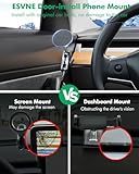 ESVNE for Tesla Phone Mount,for Mag-Safe Door-Install Phone Holder, Compatible with Model Y (2019-2024) & Model 3 (2017-2023), Magnetic Car Phone Mount for iPhone 16/15/14/13/12, Tesla Accessories