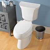 Mayfair Cassel Slow Close Toilet Seat, Easy Clean, Non Slip Premium Wood Seat, Easy Install, Elongated, White