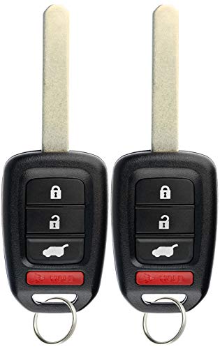 KeylessOption Keyless Entry Remote Fob Uncut Car Key for Honda CR-V 2017-2019 MLBHLIK6-1TA (Pack of 2)