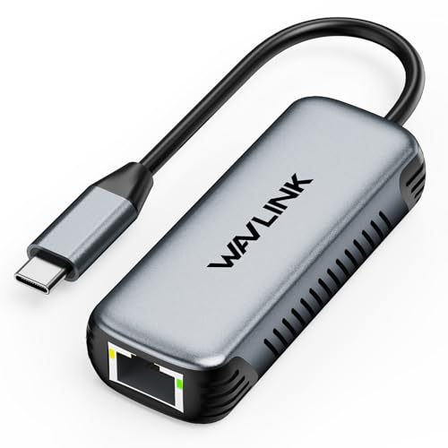 WAVLINK 5Gbps USB C to Ethernet Adapter, 5000Mbps USB-C to RJ45 Network Converter, Aluminum Case for Windows, Mac OS, iPad OS and More, RTL8157 Chipset, (5Gbps Need Type-C > 3.2)