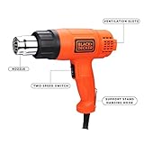 BLACK+DECKER KX1800 1800-Watt Dual Temperature Heat Gun (Orange and Black)