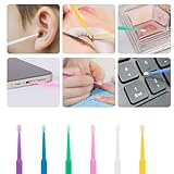 Tbestmax 1200 Pcs Micro Applicator Brush, Micro Swabs, Disposable Eye Lashes Mascara Wands for Eyelash Extension, 6 Colors