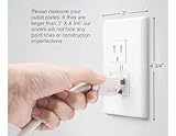 Safety Innovations Self-Closing Babyproof Outlet Covers - (for Center Screw Outlets Only) an Alternative to Wall Socket Plugs for Child Proofing, (12-Pack), (1-Screw), (White) White)