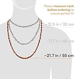 Amber Guru Baltic Amber Necklace for Women and Men (Authentic, Certified) - 21.7 inches, Cognac (Polished) - Unisex Amber Jewelry for Adults - Amber Bead Necklace