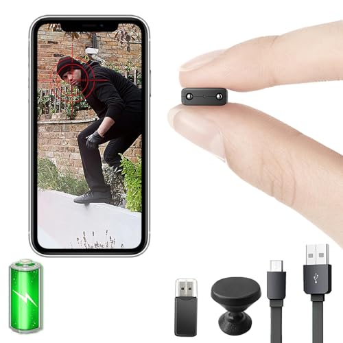 【Free 64G】 Smallest Wireless Battery Camera,Concealed Spy Camera with HD1080P Video Recording Live Feed,Nanny Cam,Night Vision,Motion Detection,Remote Viewing for Security with iOS Android APP
