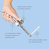 Brondell Hand Held Bidet Sprayer for Toilet: Brondell CleanSpa Advanced Bidet Attachment, Precision Pressure Control Jet Spray, Ergonomic Handheld Bidet for Toilet, Toilet Water Sprayer & Hose Set