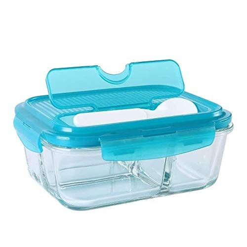 TAPIVA Bento Box Bento Lunch Box Fast Food Lunch Box; Glass Lunch Box; Student, Office Lunch Box; Canteen Lunch Box; Separate Lunch Box; Convenient to Carry,Bento-Styled Lunch Solution Offers Durable