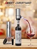 Rechargeable Electric Wine Gift Set - Aerator, Vacuum Stoppers, Foil Cutter and Bottle Opener for Home Bar and Outdoor Parties