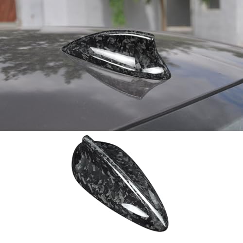 BLAKAYA Replacement for Antenna Cover Shark Fin Trim Hood Forged Carbon Fiber Automotive Roof Aerials for BMW M2 M3 M4 M5 F20 F22 F30 F32 F35 F36 F82 F87 F90 G11 G12 G20 G30 G38(Black)