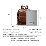 Angel Kiss Women Bags Backpack Purse PU Leather Zipper Bags Casual Backpacks Shoulder Bags (DK8532#8528#89BROWN)…