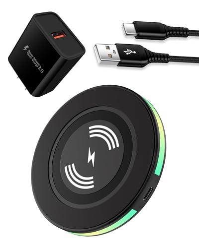 15w Galaxy S24 Ultra Wireless Charging Pad for Samsung Galaxy S24 Ultra 5G S23 Plus Z Flod 6 QI Android Wireless Charger Station for Apple iPhone 16 Pro Max 16Pro 16 Plus 15 Cargador Mat Fast Charging