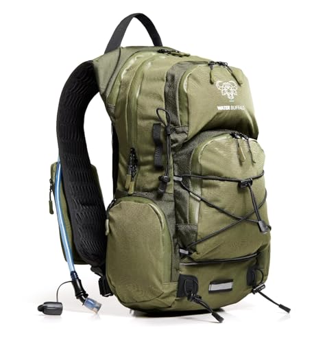 Sherpa Hiking Hydration Backpack – 22L Hiking Backpack with Water Bladder, Phone Compartment, Waterproof Zippers & Trekking Pole Holders