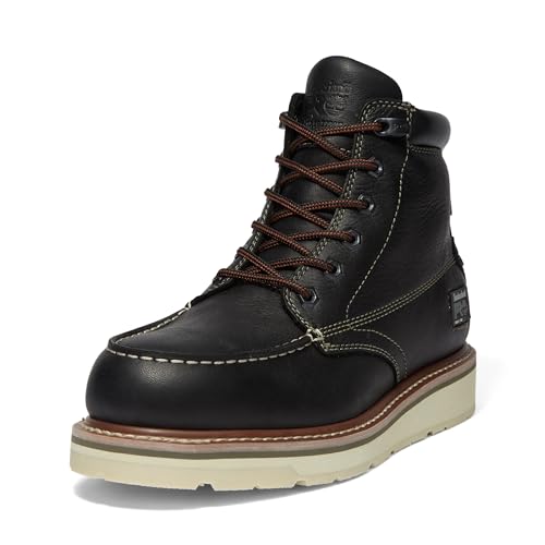 Timberland PRO Men's Gridworks 6 Inch Soft Toe Waterproof Industrial Wedge Work Boot, Black-2024 New, 11