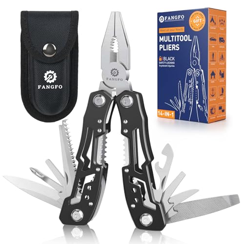 10 Pcs14-In-1 Multitool - Multi-functional Stainless Steel Pocket Knife for Men, Perfect for Outdoor, Home, and Auto Repair