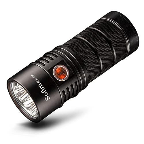 sofirn SP36 Pro Rechargeable LED Flashlight 8000 Lumens max, Powerful Flashlight with 4X SST40 6500K LED Anduril UI2, IPX8 Waterproof, for Emergencies Camping (SP36 Pro-Kit)