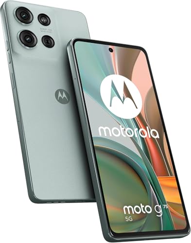 Motorola Moto G75 5G (XT2437-2) Dual Sim 8+256GB | International Model | GSM Factory Unlocked | Compatible with Metro PCS, T-Mobile, Mint, Tello | 6.78" LCD Display | 50MP Camera - (Green)