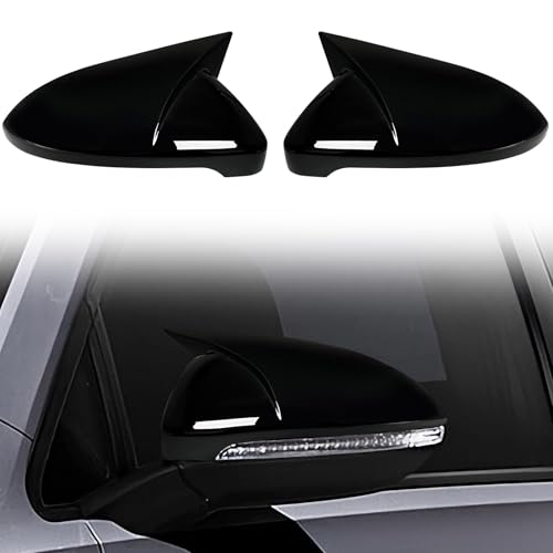 TOPUS Pair Side Mirror Cover Replacement for Volkswagen VW Golf MK7 MK7.5 GTI/GTD Hatchback 2015-2020 Car Reversing Exterior Rear View Mirror Housing 5G0857537 5G0857538 Gloss Black
