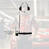 Rugged Radios Noise Reduction Behind The Head Headset with Adaptor Cable for Two Way Racing Radios Compatible Baofeng UV-5R Retevis RT68 RA89 RA79 F8HP 5RM RH5R V3 R1 GMR2 RDH16 and Kenwood