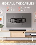 ECHOGEAR TV Wall Mount Cord Hider With AC Outlets & USB Ports - Hide Cables Behind The Wall - Includes Template, Saw, & Extension Cord - White