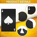 Yugada 100 Pcs Ace of Spades Bottle Openers, Metal Poker Card Bottle Openers Credit Card Beer Bottle Openers, Beer Bottle Opener Cap for Party Favor Wedding Favor Groomsmen Bridesmaid Gift (100 Pack)