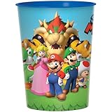 Super Mario Brothers Plastic 16oz Favor Cups (Pack of 12)