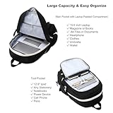 Laptop Backpacks 15.6 Inch College Backpack Elementary Middle High School Bag Large Cute Bookbags Anti Theft Travel Back Pack Casual Daypack Kids Book Bag for Teens Girls Women Students (Black)